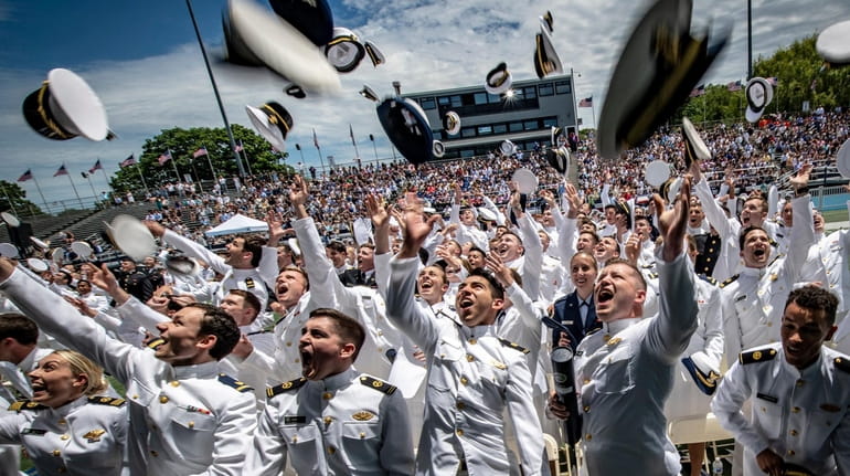 The U.S. Merchant Marine Academy's class of 2019 celebrates Saturday.