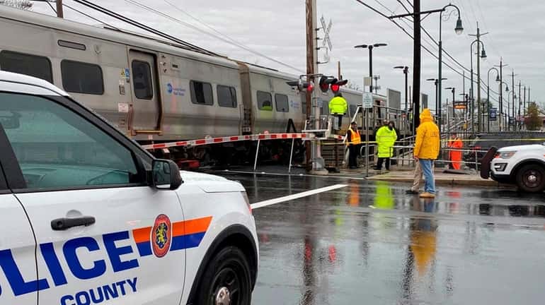 A person was struck by a train just east of...