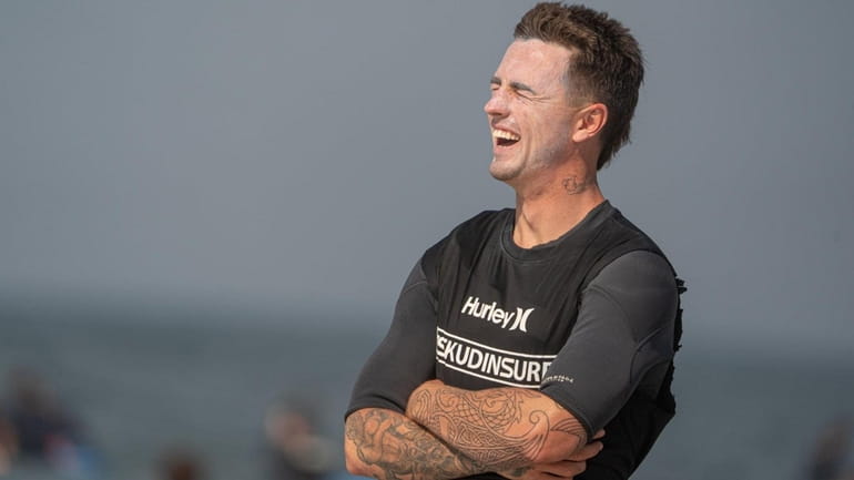 Austin Gibbons, a surfer from Long Beach, was injured while...
