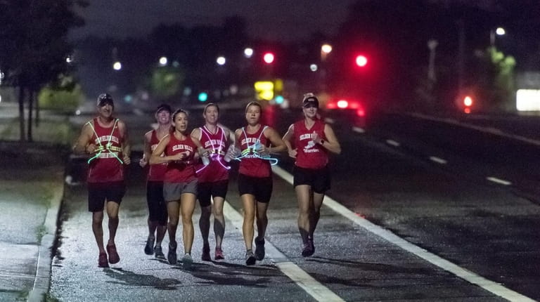 The Warriors participate in the 6.2-mile Vampire Run -- in...