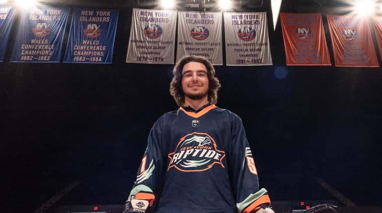 The Riptide's top pick, Jeff Teat, at Nassau Coliseum on Tuesday.
