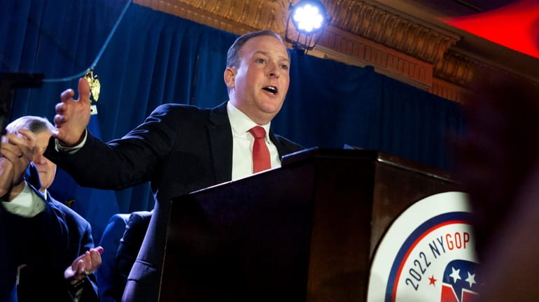 GOP candidate for New York State governor, Rep. Lee Zeldin,...