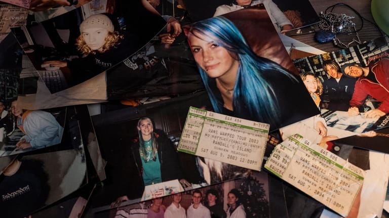 Tracy Holland of  North Babylon  shows off her collection of emo...