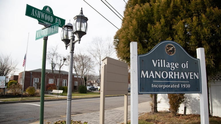 The Village of Manorhaven on Manorhaven Boulevard on Thursday.