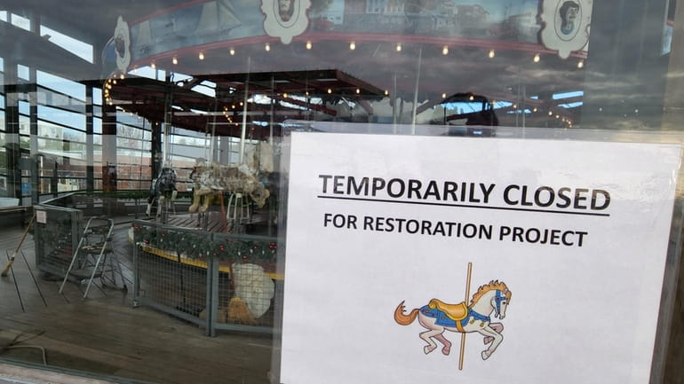 The carousel in Greenport, located in Mitchell Park, has been closed...