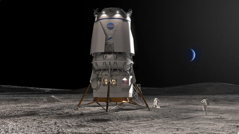 This image provided by Blue Origin shows the Blue Moon...