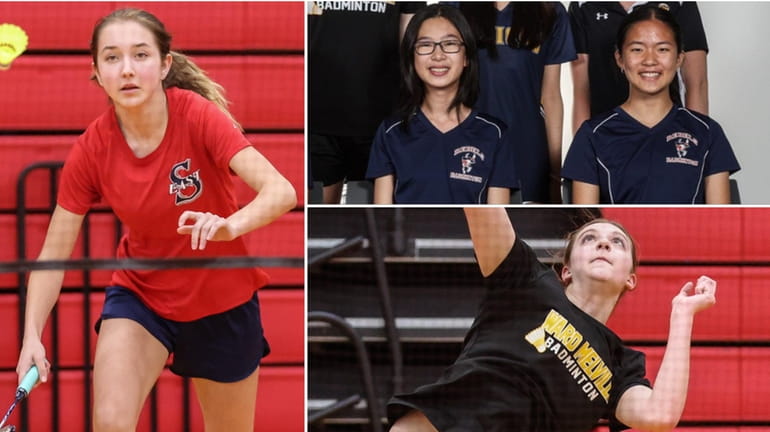 Clockwise, from left: Nicole Clemans of Smithtown East, Hannah Cheng...