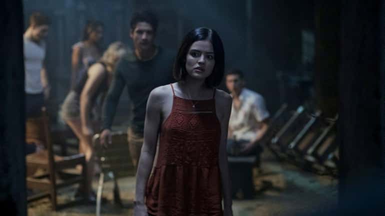 Lucy Hale, center, stars in "Blumhouse's Truth or Dare."