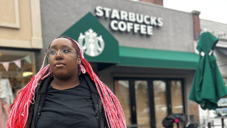 Leeana Lee, a Starbucks worker at the Garden City store,...
