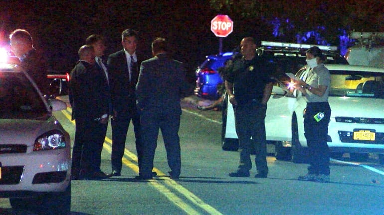 Suffolk County police and Southampton Town Police at the scene...
