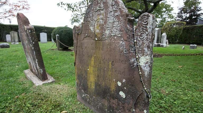 The tombstone of Freelove, the wife of Maj. Thomas Jones,...