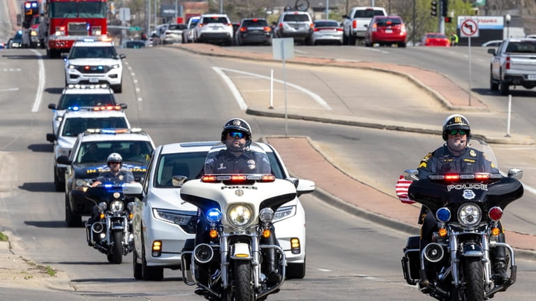 Nebraska law enforcement holds a procession to escort fallen Ceresco...