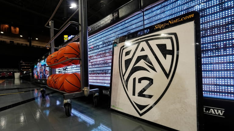 The PAC-12 logo is displayed on the traction mat used...