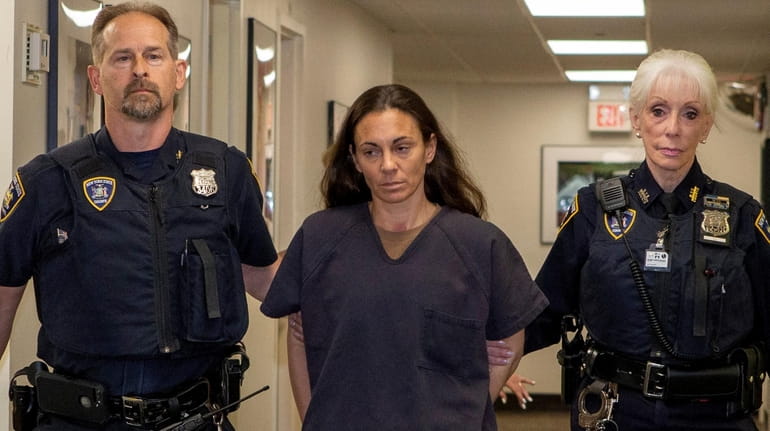 NYPD Officer Valerie Cincinelli in a Mineola courthouse on June 12.