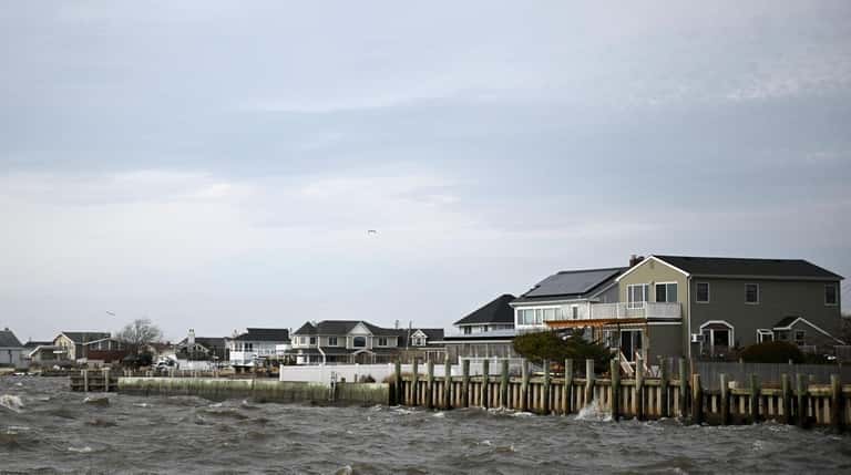 Waterfront homes in Babylon, which faces Great South Bay.