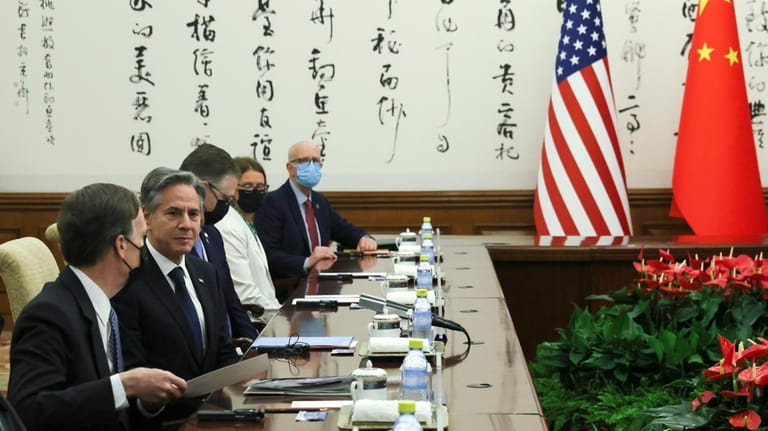 U.S. Secretary of State Antony Blinken, second left, is pictured...