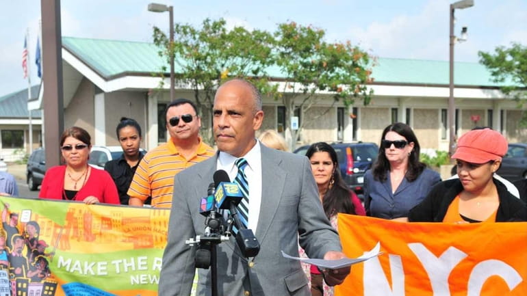 Luis Valenzuela, executive director of the Long Island Immigrant Alliance,...
