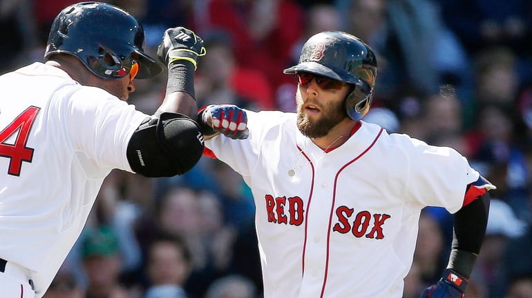 In this May 2, 2015, file photo, Boston Red Sox's...