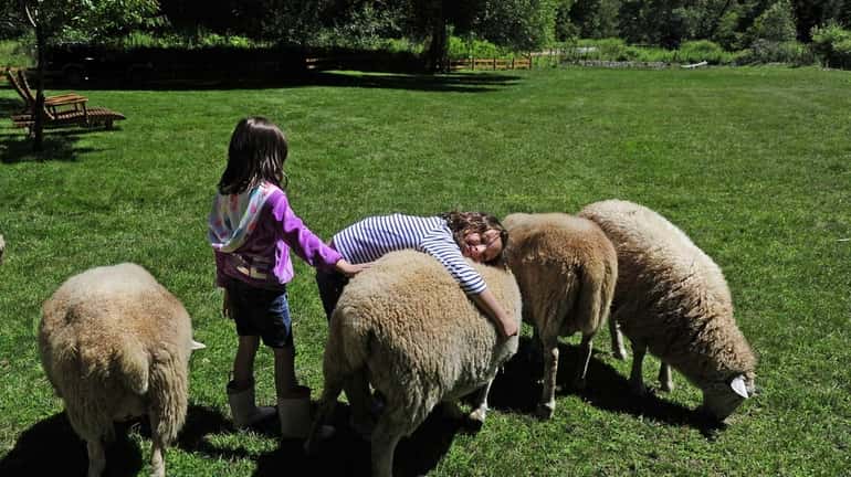 Handsome Brook Farm guests Gianna Stoukas, 6, and Zoe Salen,...