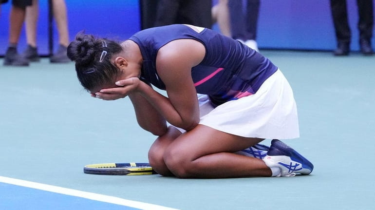 Leylah Fernandez gets emotional after defeating Elina Svitolina in the...