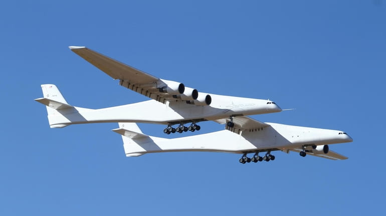 Stratolaunch, a six-engine aircraft with the world's longest wingspan, makes...