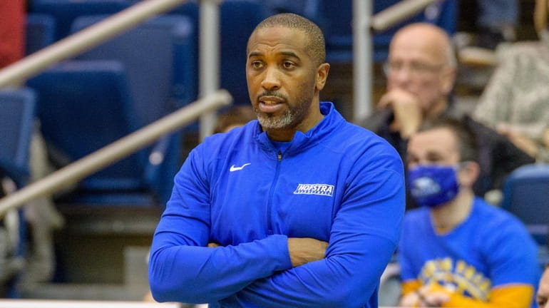 Hofstra head coach Speedy Claxton against William and Mary at...