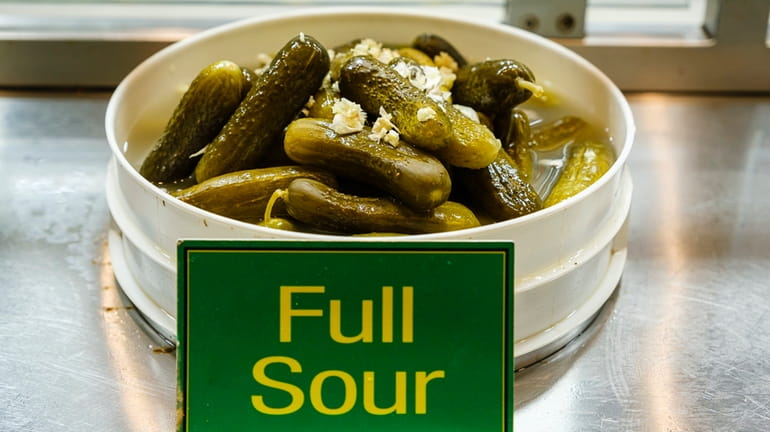 Full sour pickles, one of the varieties available from The...