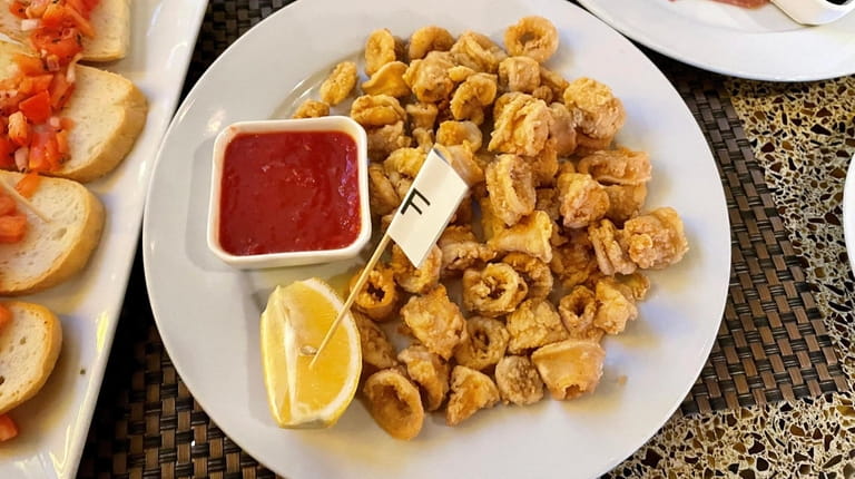 Gluten-free fried calamari with marinara sauce at Ragazzi Italian Kitchen...