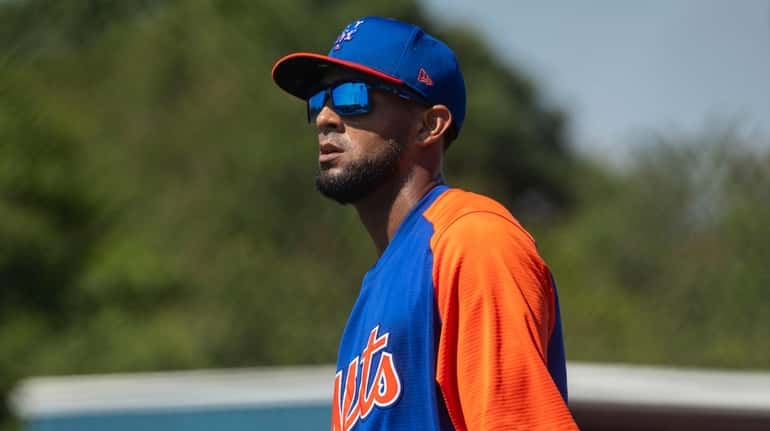 The Mets' Jose Martinez during a spring training workout on...