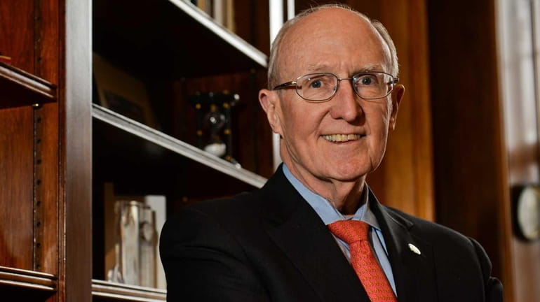 Adelphi University President Robert Scott, who is retiring at the...