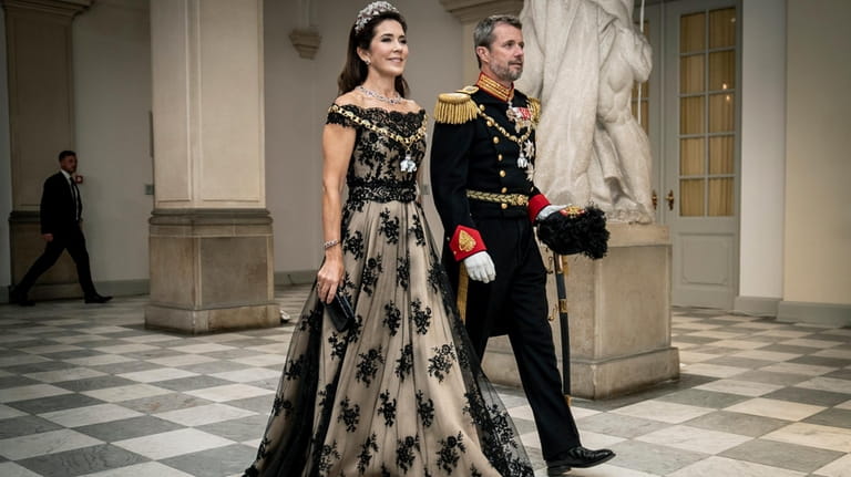 Crown Prince Frederik and Crown Princess Mary arrives at the...