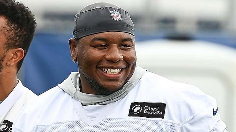 Giants defensive tackle Dexter Lawrence during training camp at the Quest...