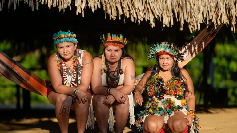 Juma Indigenous sisters Mandei Juma, from left, Mayta Juma and...