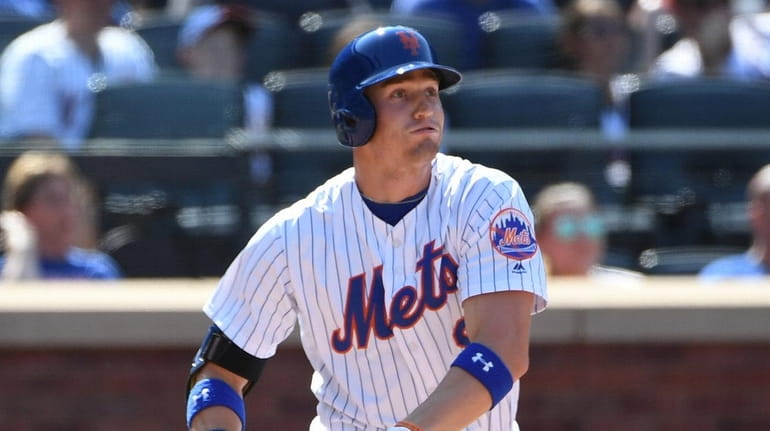 Brandon Nimmo, here hitting a double for the Mets on...