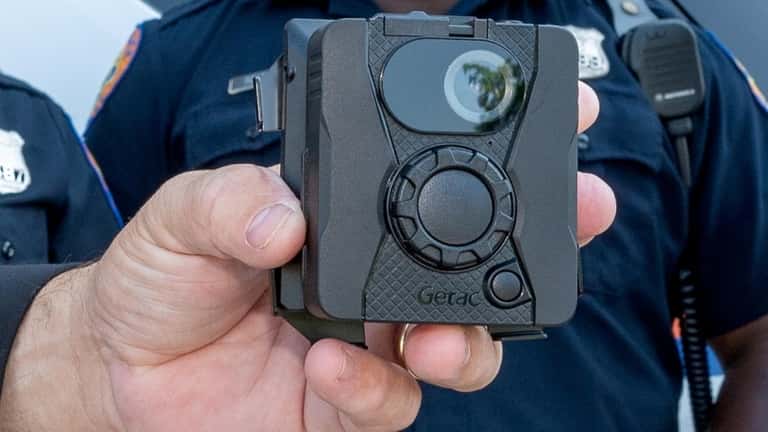  



	A new Nassau County Police Department body camera in August.