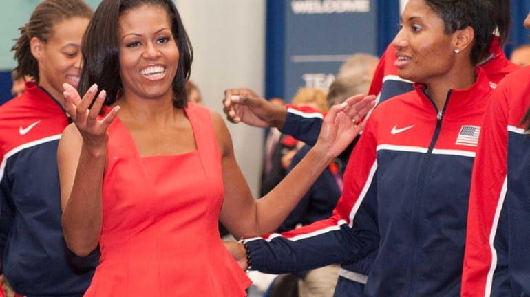 First Lady Michelle Obama meets members of the 2012 Team...