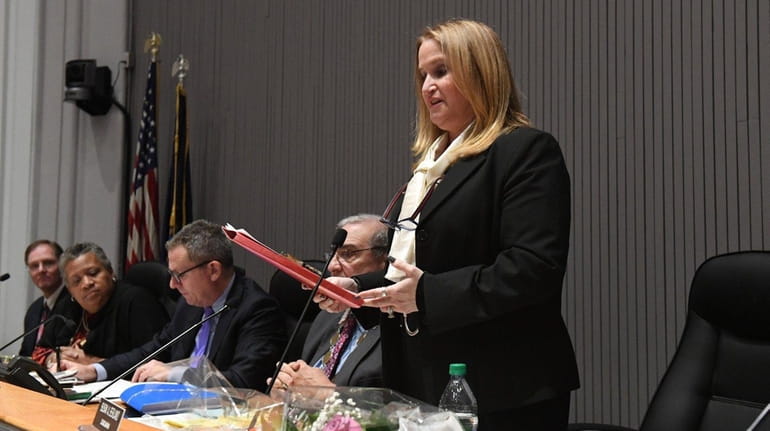 Huntington Town Councilwoman Susan Berland officially resigns her post with...