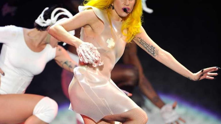 Lady Gaga performs at Madison Square Garden on Feb. 21,...