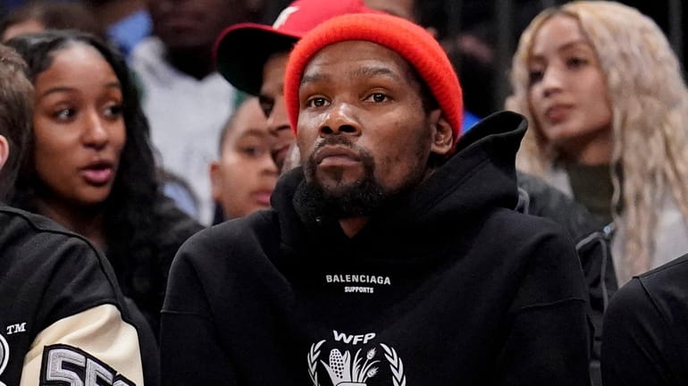 Brooklyn Nets forward Kevin Durant is sidelined with a knee...