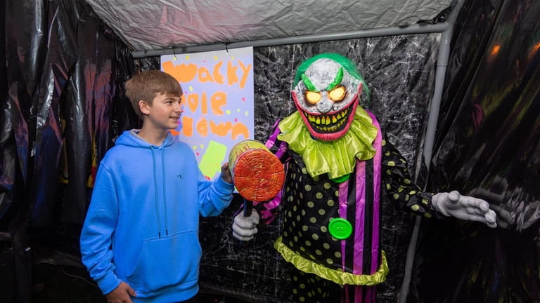 Dylan Smith shows off different rooms in his haunted house...