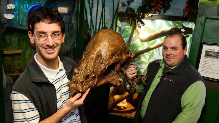 Paleontologist David Moscato and special-program administrator Frank DiGiovanni are among...