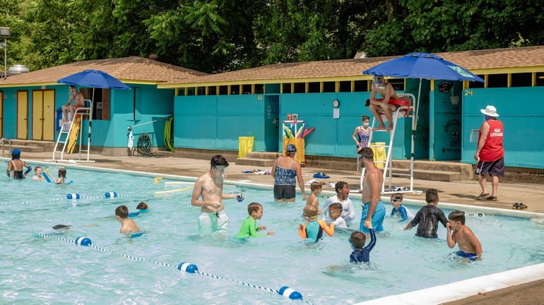 Campers took to the pool at Park Shore Country Day Camp...