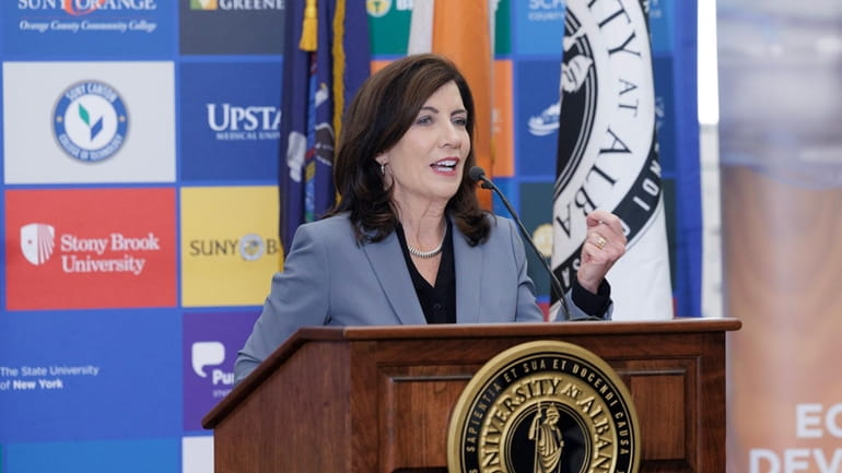 Gov. Kathy Hochul delivers remarks at the inaugural SUNY AI...