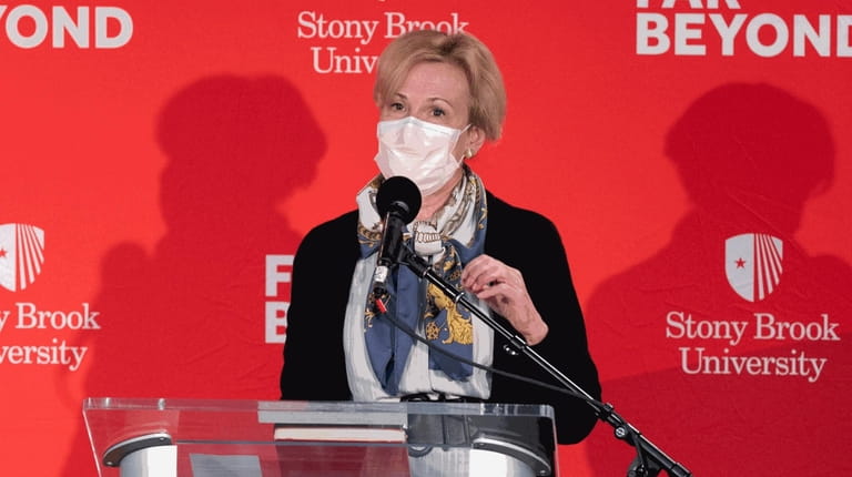 Dr. Deborah Birx said she urged Stony Brook University students to...