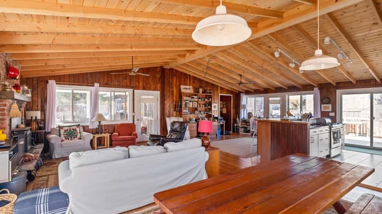 The interior of the 1,800 square foot chalet.