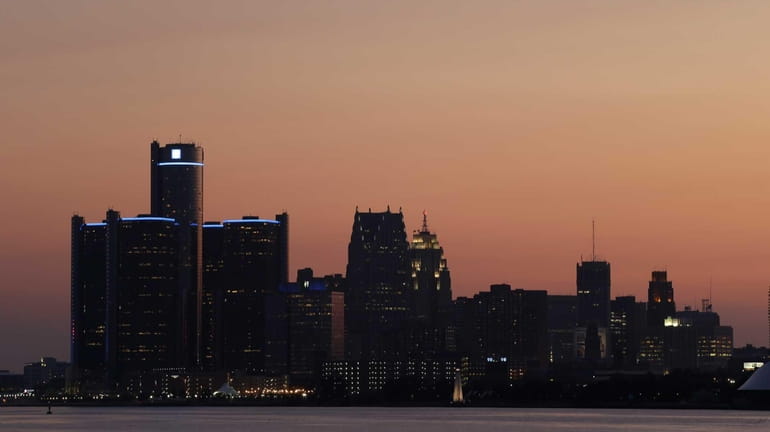 The sun sets on Detroit. (July 18, 2013)