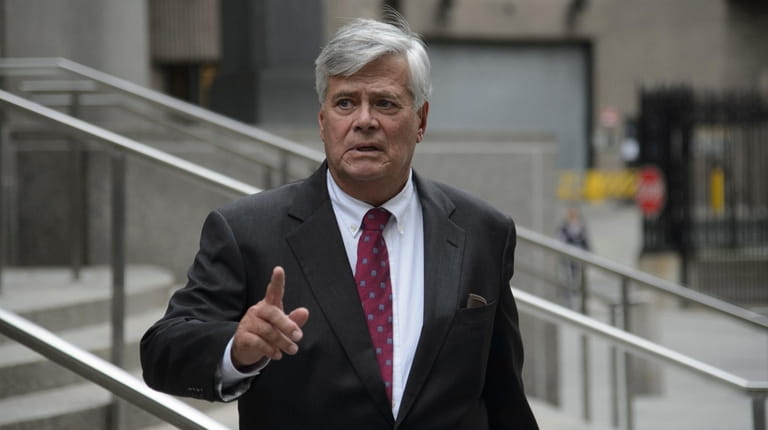 Dean Skelos is seen outside the federal courthouse in Manhattan...