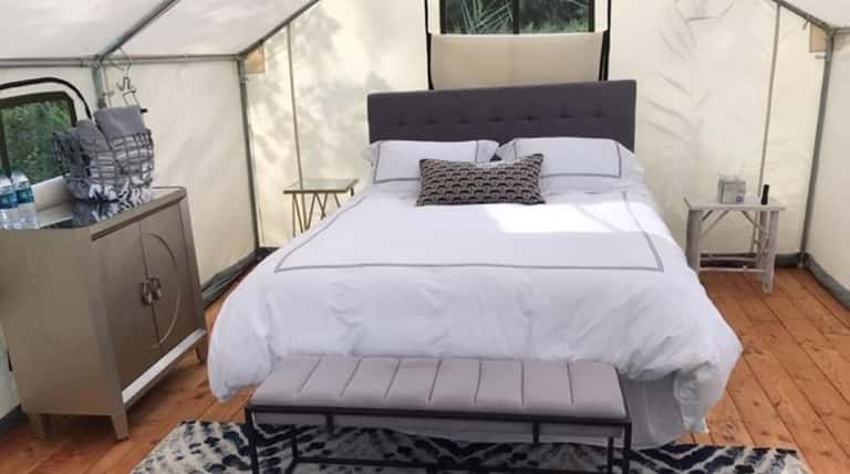 Terra Glamping will offer fully furnished, one-bedroom tents with queen-size memory-foam...