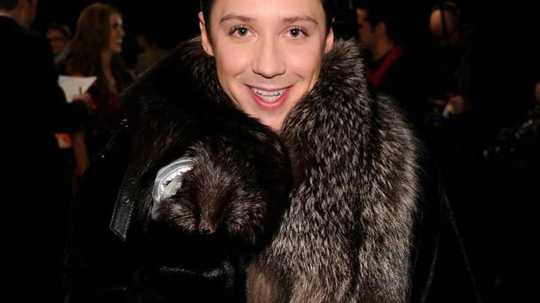 Figure skater Johnny Weir attends the Heart Truth's Red Dress...