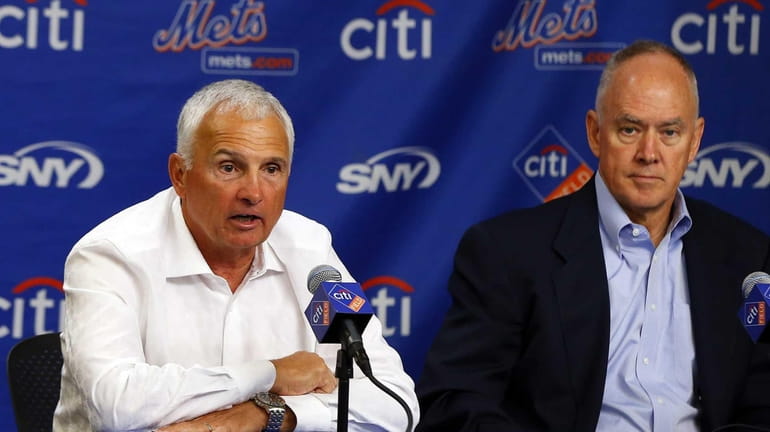 Terry Collins speaks during a press conference announcing a two-year...